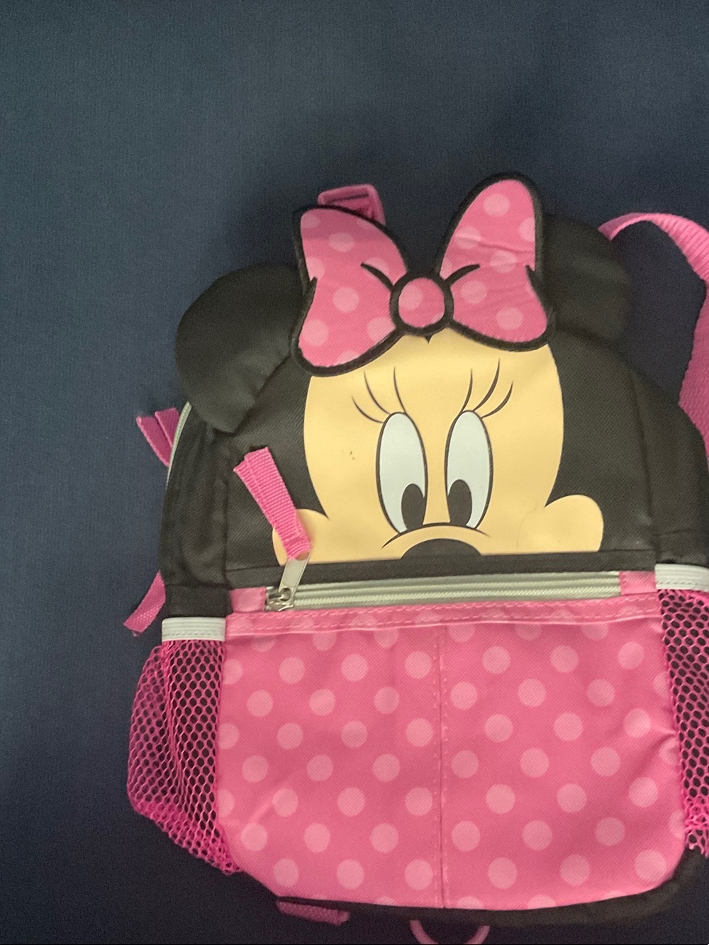 Disney Minnie Mouse Pink Polka Dot Kids Backpack with Bow Accent